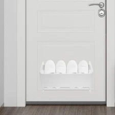 1pc Back Door Wall Mounted Multipurpose No Punch Simple Storage Rack for Home