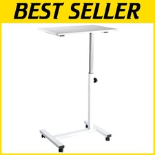 Adjustable Laptop Stand, Mobile Desk Cart with Swivel Wheels