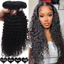 8-30Inch Human Hair Bundles Curly Wave Bundles Wefts Remy Virgin Hair Extensions