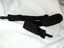CARRY STRAP 1.5" wide x 36" w/SHOULDER cloth soft CUSHION 6" long blk5 A