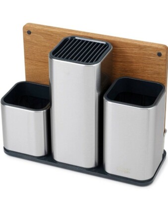Joseph Joseph CounterStore Kitchen Utensil Holder Knife Block and Cutting Board 