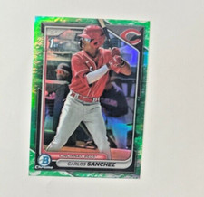 2024 Bowman Chrome CARLOS SANCHEZ 1st RC Lunar Glow Refractor #BCP-25 Reds