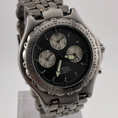 Armitron Mens Watch 20/1415 Quartz Day Date Month 40mm Case Three Hands