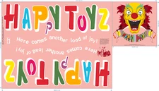 'HAPPY TOYZ' Trailer Decals - 1/16 1/25 1/50 - Water Decals