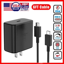 45W Super Fast Charging Adapter Charger for Samsung Galaxy S22 S23 + Ultra