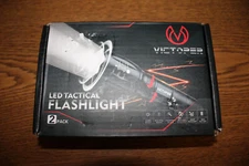 Victoper LED Tactical Flashlight 2 Pack, Bright 2000 Lumens High AO1100043