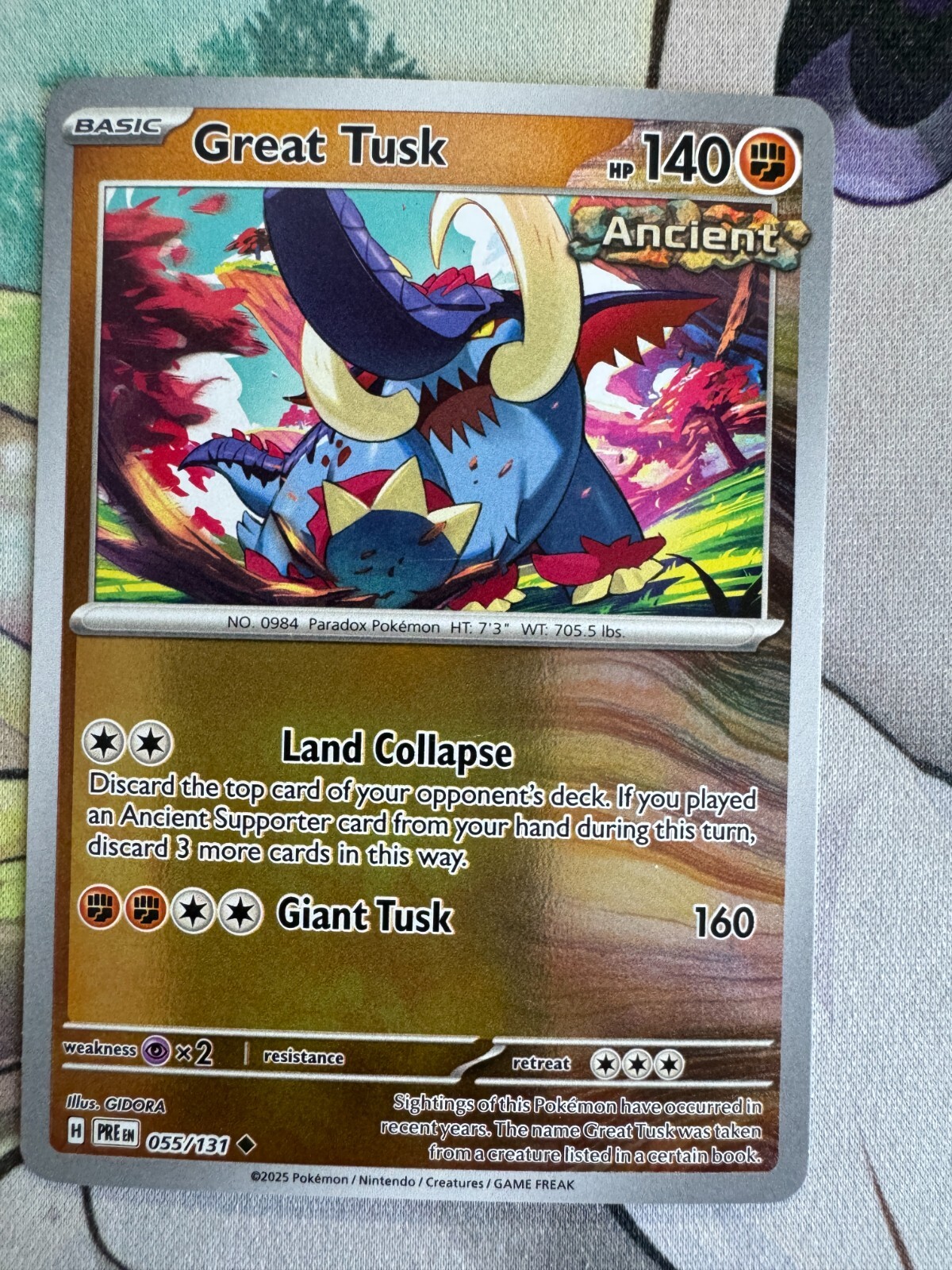 Great Tusk Reverse Holo English Pokemon TCG BKBX454