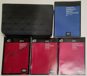 2012 SCION xD OWNERS MANUAL USER GUIDE SPORT BASE HATCHBACK 4-DOOR I4 1