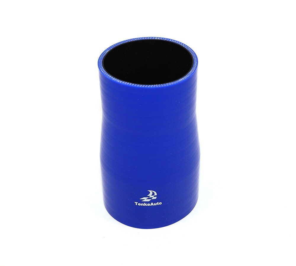 6" Length 4-Ply High Temp 3.25" to 3.5" ID Reducer Coupler Silicone Hose BLUE