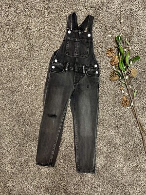 Old Navy Girls Overalls Black Girls Faded Black Short Overalls