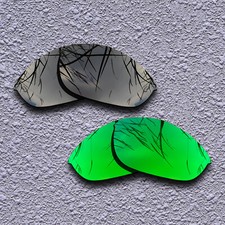 Emerald Green Black Replacement Lenses For-Oakley Half Jacket Polarized