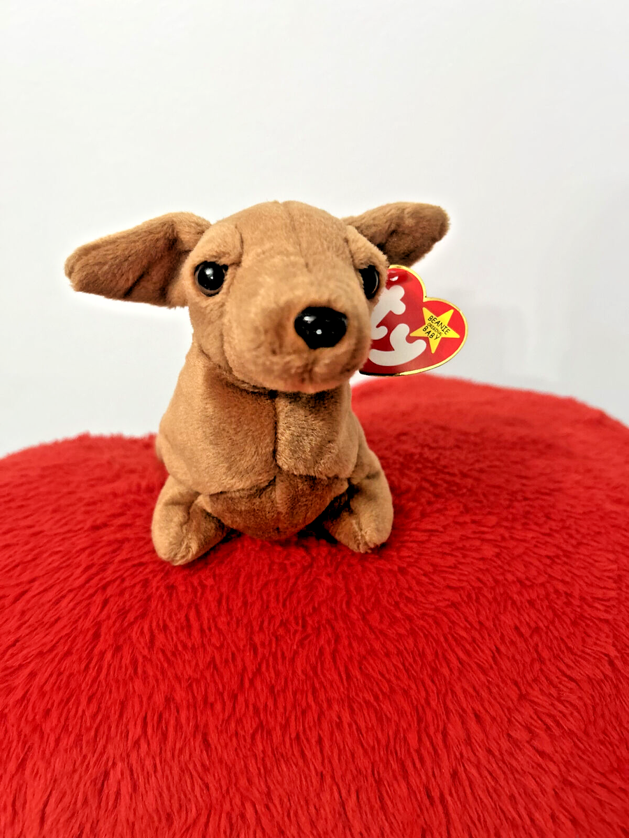 Weenie the Dachshund Dog Ty Beanie Baby 1995 PVC RARE TAG ERRORS 4013  MWMT - Main Image