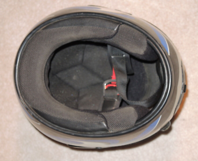 KBC TK-7 Snell DOT M95 Motorcycle Helmet Blue/ White Size XL With