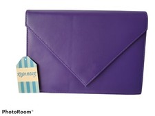 Vintage NWT Rush Hour Purple Faux Leather Clutch Crossbody Purse Hidden Strap