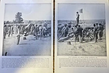 1912 Vintage Illustration Union Artillery Battery at Petersburg Virginia