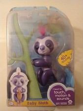 Wowee Fingerlings - MARGE Purple Authentic Interactive Pet Baby Sloth