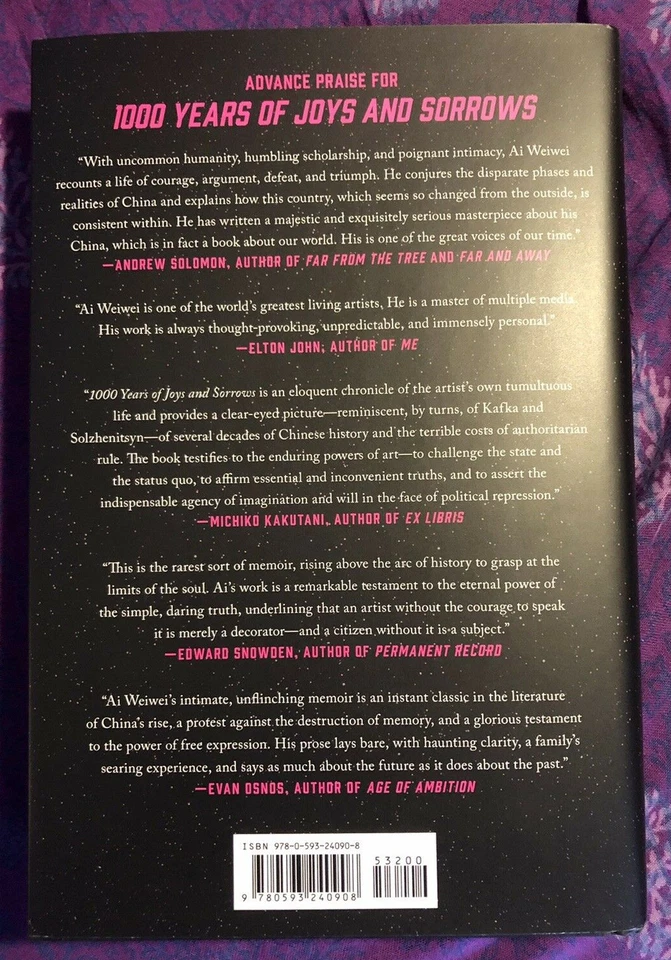 Ai Wei Wei Art Book 1000 Years of Joys and Sorrows A Memoir Signed Autographed Foto 3 de 3