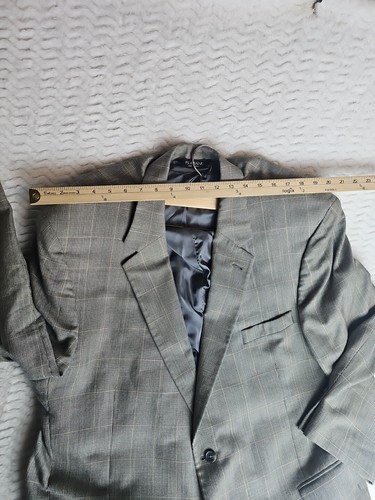 BLAZER UOMO JOS A.BANK BLU, BIANCO E GRIGIO SETA FIRMATO/TAGLIA 50 REG/USATO - Foto 4 di 8