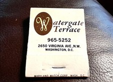 Watergate Terrace/Pastry at the Watergate Hotel, Washington, DC, Full Matchbook