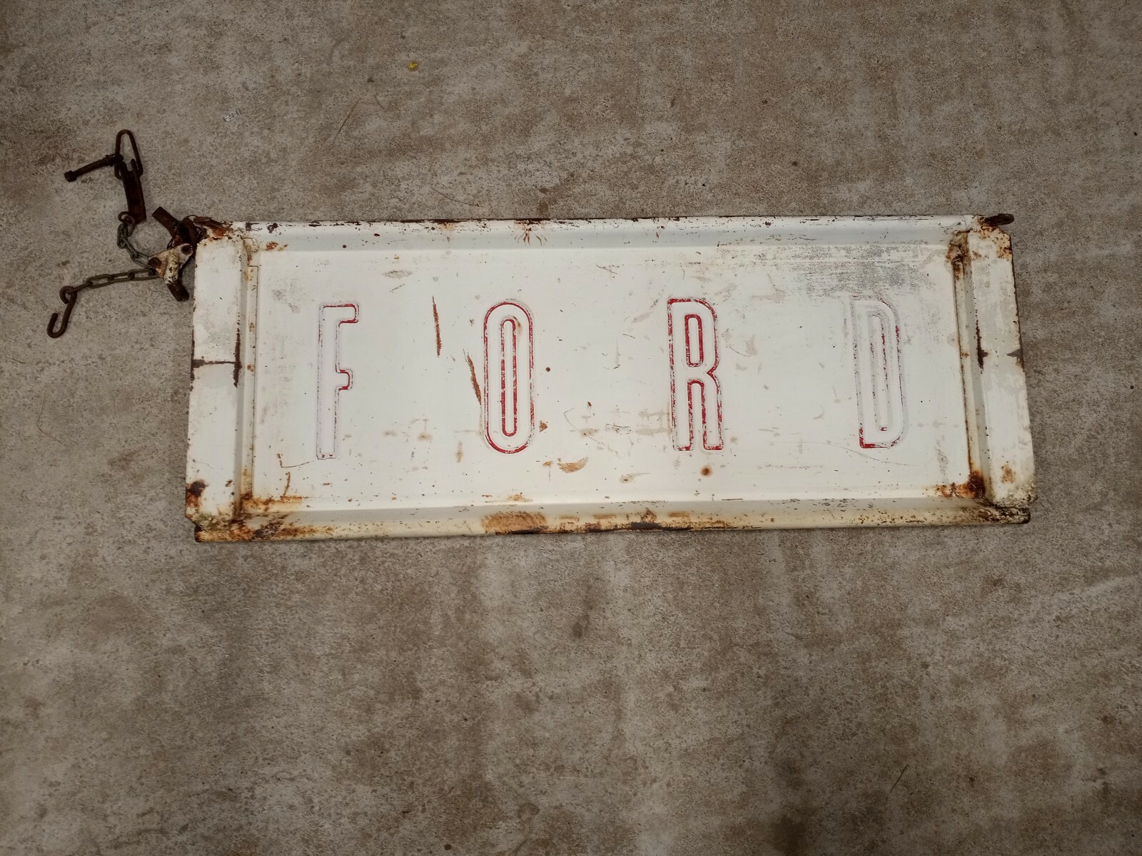 Vintage Ford Save money F100 Truck Tailgate Patina 195763 Stepside Pickup