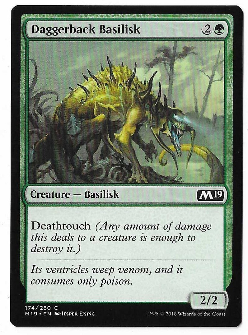 MTG Daggerback Basilisk Core Set 2019 (M19) Common Magic Card #174/280 Unplayed