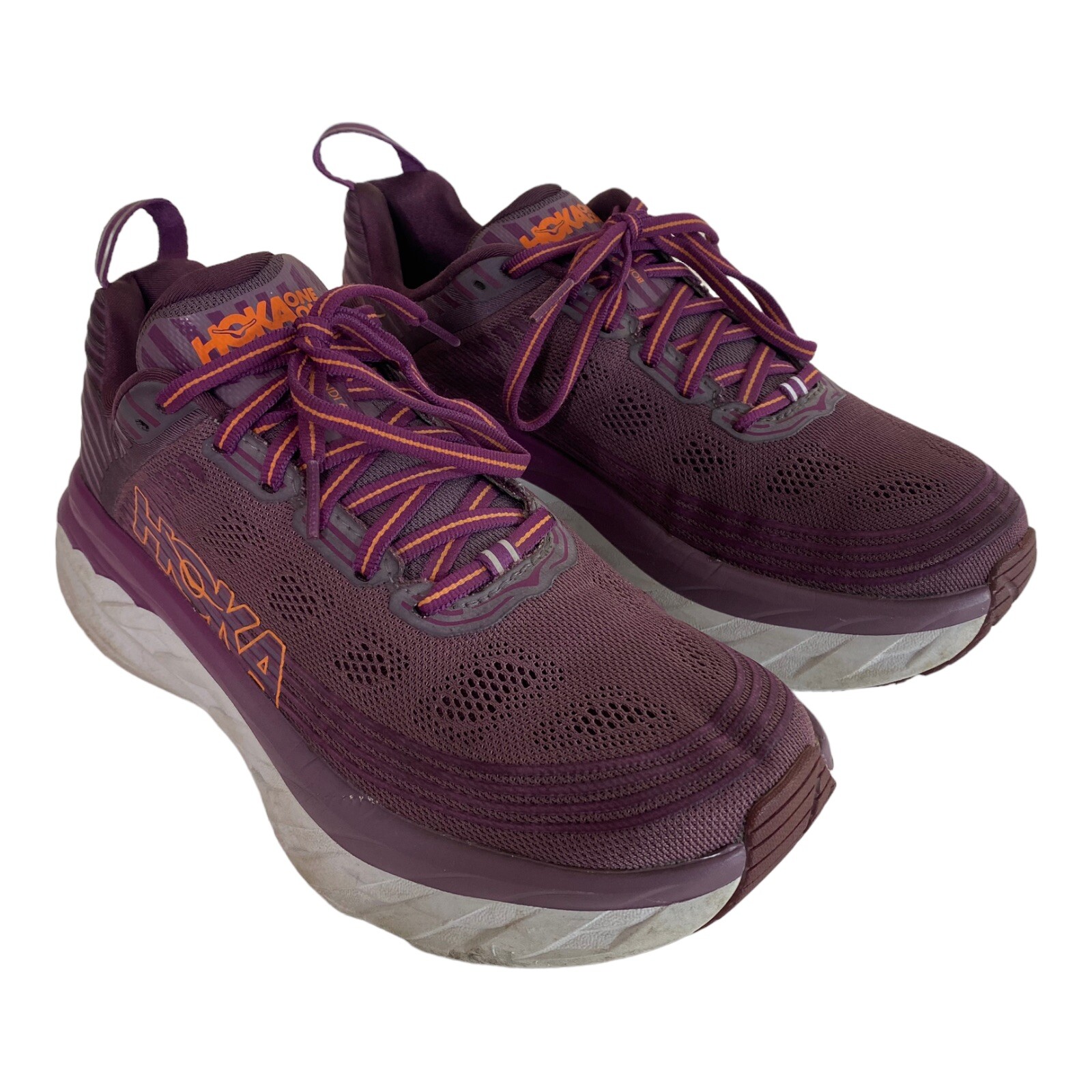 Hoka One One Womens Bondi 6 Running Shoes Purple Snea… Gem