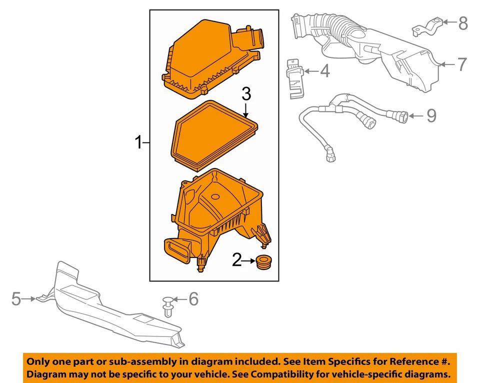 Conjunto de filtro de aire usado se adapta a: Chevrolet Volt 2016 grado A Foto 3 de 4