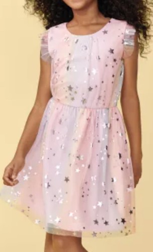 The Children's Place Pink Dress With Foil Stars Size 12 NWT - Picture 7 of 7