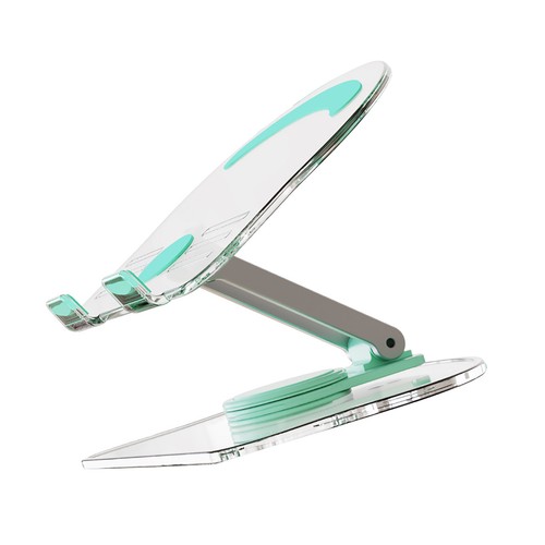 Acrylic Tablet Stand Desktop Foldable Holder 360° Rotation Base Clear Bracket A - Photo 9/15