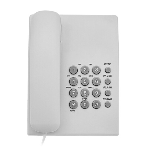 Corded Landline Phone Big Button Wall Mount Landline Phones Redial Fixed - Zdjęcie 9 z 10