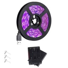 2Pcs UV LED Black Light Ultraviolet Strip USB Battery Club Party Blacklight UK