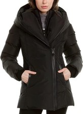 Mackage Women Ladies Front Welp Inner Zip Pockets Hooded Down Jacket Black New