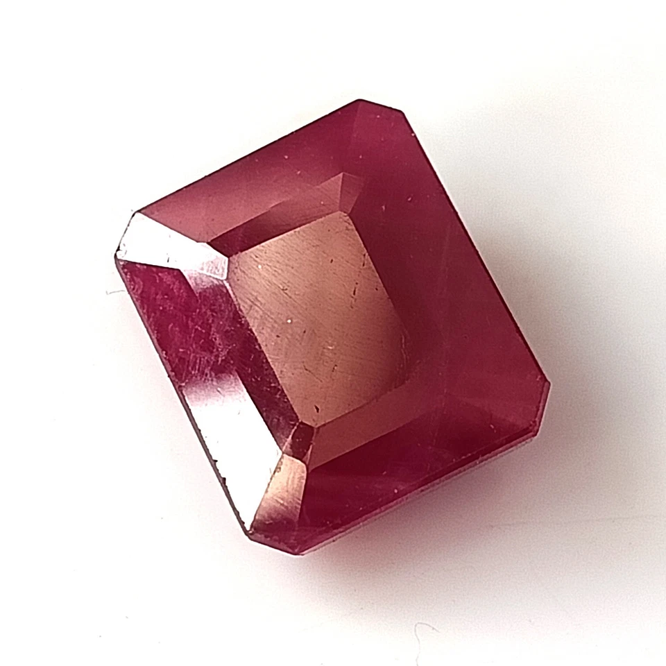Unheated Ruby Genuine Ruby Natural Ruby Faceted Emerald Cut Gemstone 9.40 Carat - Image 2 of 4