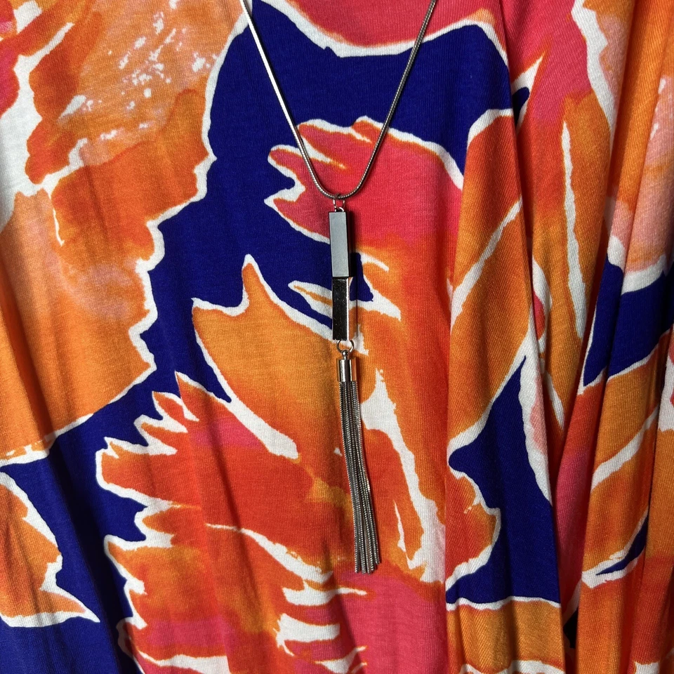 Camisa Pullover Bold Elements Hombro Frío Mujer Talla M Naranja Adornada SS Foto 4 de 4