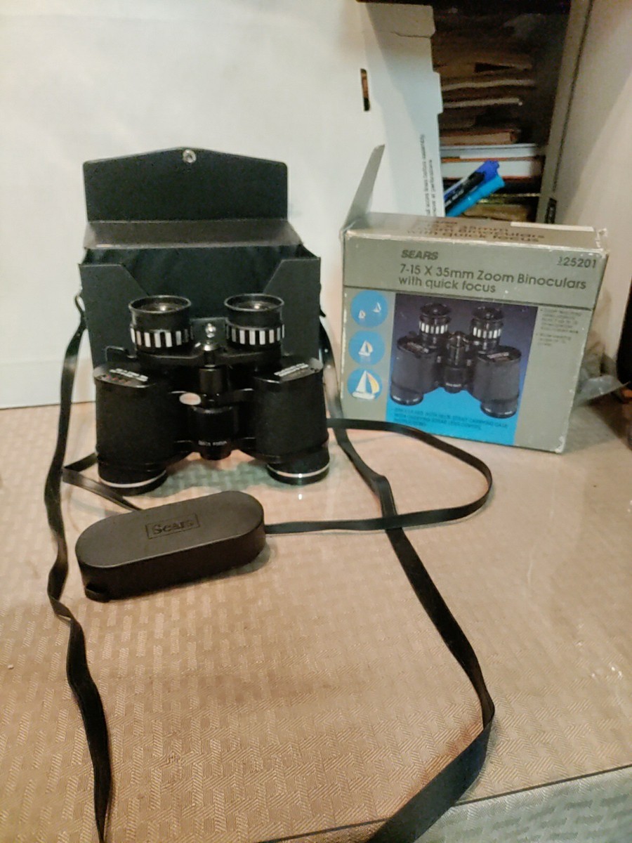 Vintage Sears 7-15 x 35mm Binoculars Model 473.2520300 Zoom Quick