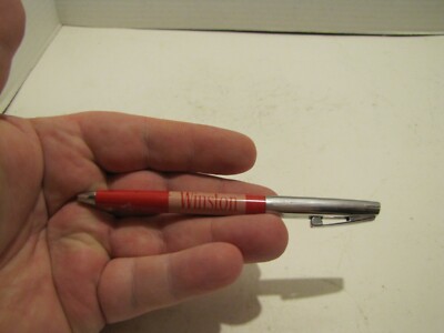 clicker cigarettes VTG SHEAFFER WINSTON CIGARETTES PEN RED/CHROME USED CLICKER BROKEN