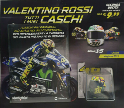 VALENTINO ROSSI TUTTI I MIEI CASCHI STAGIONE 2015 SECONDA USCITA EDICOLA  01-2020 | eBay
