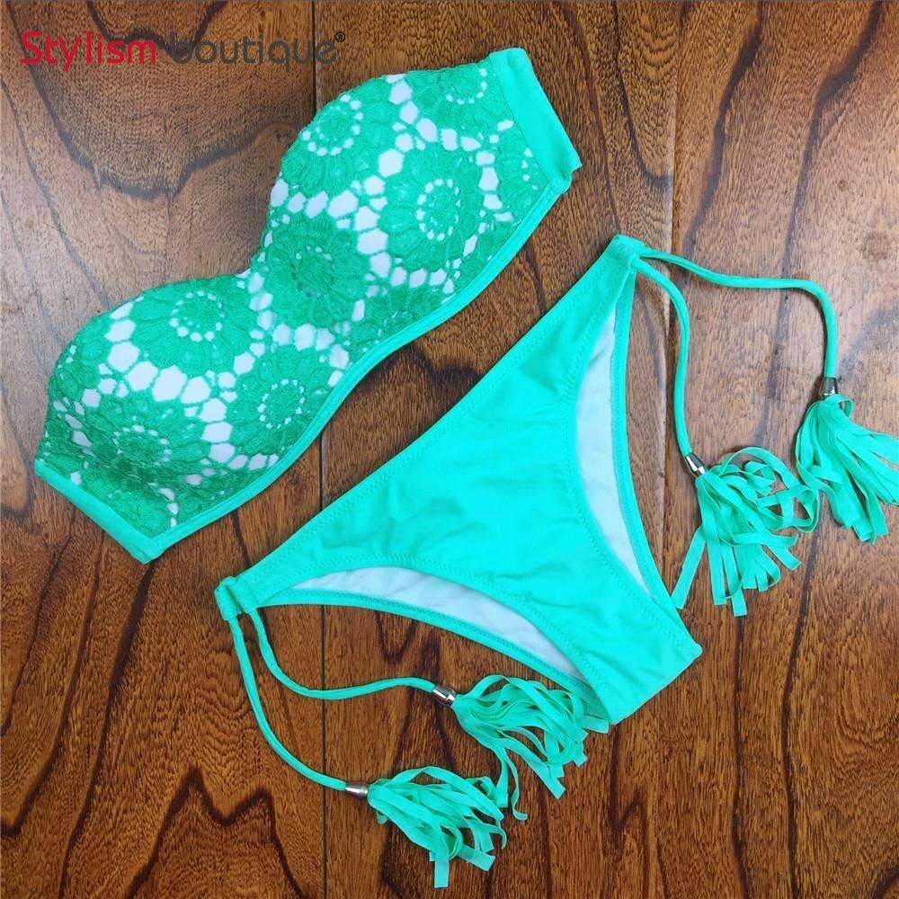 Brazilian Bikini Women Crochet Lace Swimsuit Bathing Suit Swimwear Brazilian Bikini Women Crochet Lace Swimsuit Bathing Suit Swimwear