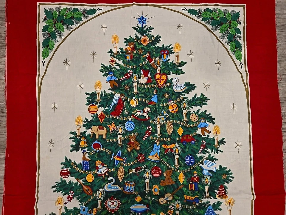 Night Before Christmas Door Quilt Table Vip Cranston Fabric Panel 35 X 57" SPODE - Image 3 of 4
