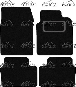 FITS VAUXHALL SIGNUM 2003 TO 2008 TAILORED BLACK CARPET CAR FLOOR MATS (4 CLPS)