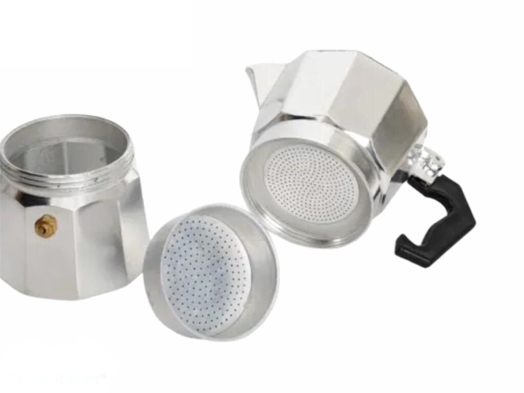 Caffettiera da Piano Cottura Pentola Moka da 6 Tazze Pentola per caffè in Acciaio Inossidabile con Parte Superiore in ABS Trasparente per Ufficio Domestico