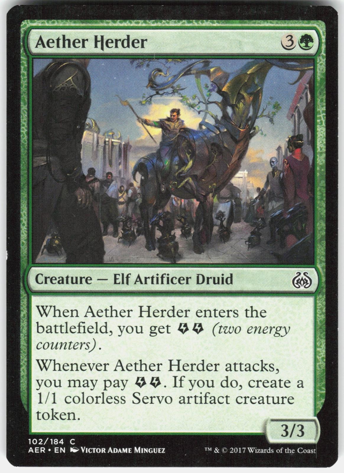 Aether Herder 102 Common Aether Revolt Magic: The Gathering Lightly Played