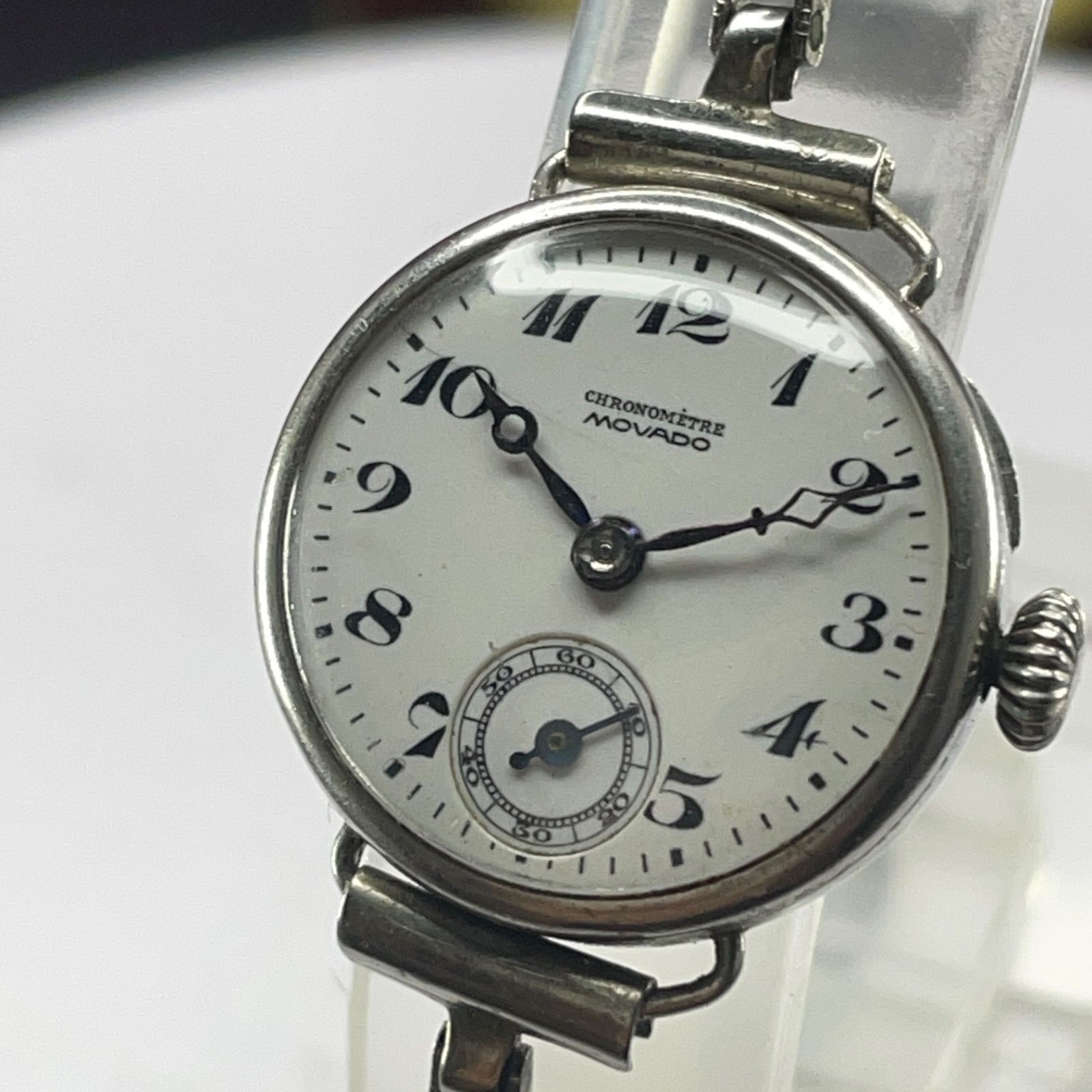 Wristwatch MOVADO case 22mm Platinum Small Swiss made Hand-wound second hand - vintagewatches.pk