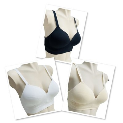 3 er Set Daily Essential BH Größe S Schwarz Weiß Beige