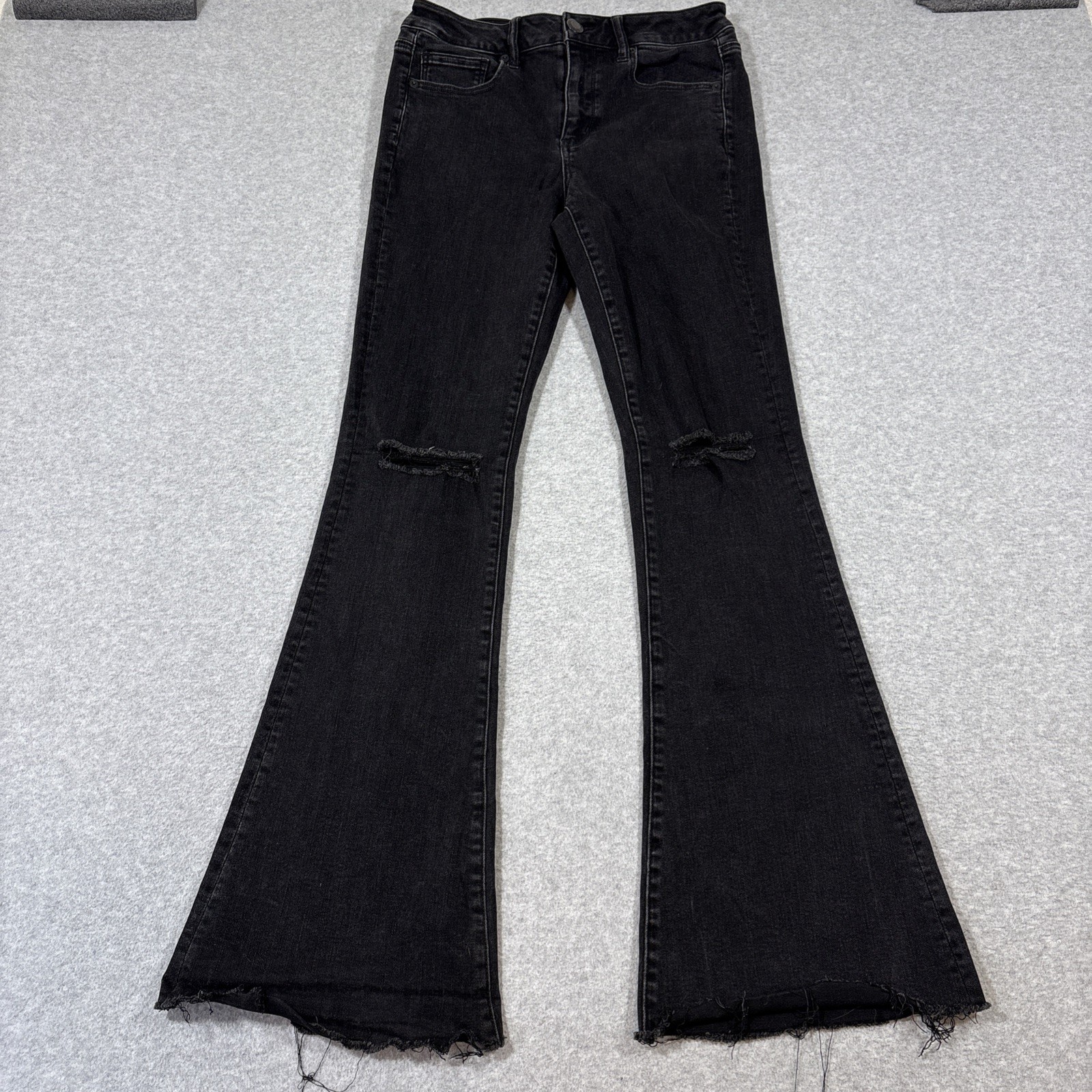 Black Super Stretch X Distressed