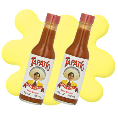 Tapatio Salsa Picante Hot Sauce Original 5 oz Glass Bottles 2 Pack Gluten Free