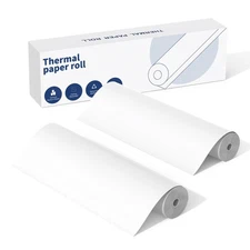2 Rolls 8.5x11 Inch A4 Quick-Dry Continuous Thermal Paper for M08F Printer