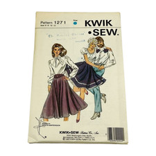 Kwik Sew 1271 Sewing Pattern Square Dance Skirt Size 6 8 10 12 Uncut New Sealed