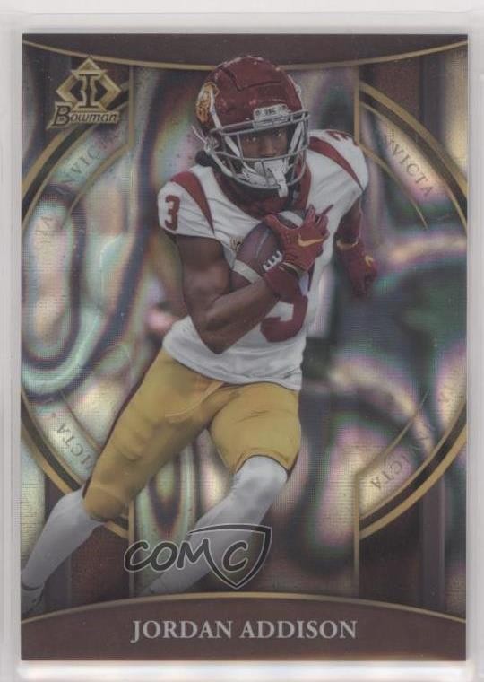 2022 Bowman U Chrome Invicta Lava Refractor 61/150 Jordan Addison #BI-12 0xa