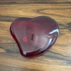 TIFFANY & CO - Vintage Elsa Peretti Crystal Red Heart Paperweight Tiffany & Co